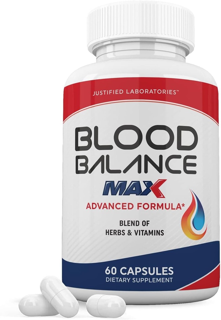 Begrundede laboratorier Blodbalance Max 1295MG formel supplement piller 60 kapsler