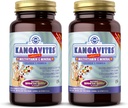 Solgar Kangavites, Bouncin 'Berry Flavor - 120 tyggetabletter, pakke med 2 - Komplet Multivitamin & Mineral Formel til børn - Vegan, Gluten Free