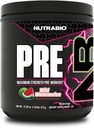 NutraBio Preworkout Powder, Watermelon Mea124; Eksplosiv energi, Laser Focus, ekstreme pumper Measures 124; Pre Workout for Mænd & Kvinder Measures 124; Performance, Endurance, Power Complex, Koffein, Electrolytes