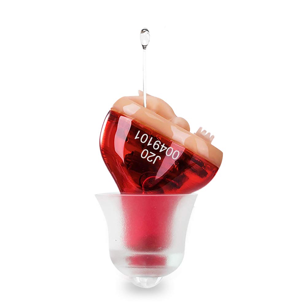 Hørestøtte til seniorer voksne Noiser- Annullering - Høreforstærkere Invisible Lydforstærkere Digital Høreforstærkere Anordninger Hørerensningsværktøjer inkluderet (rød)