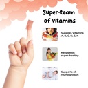 Soul Strips Super Vita- Mini - Essential Vitamin A, B, C, D, E, K & Minerals for Kids 'Growth & Health, Raspberry, Zero Sugar, 100% Vegan, 30 Strips Pack'