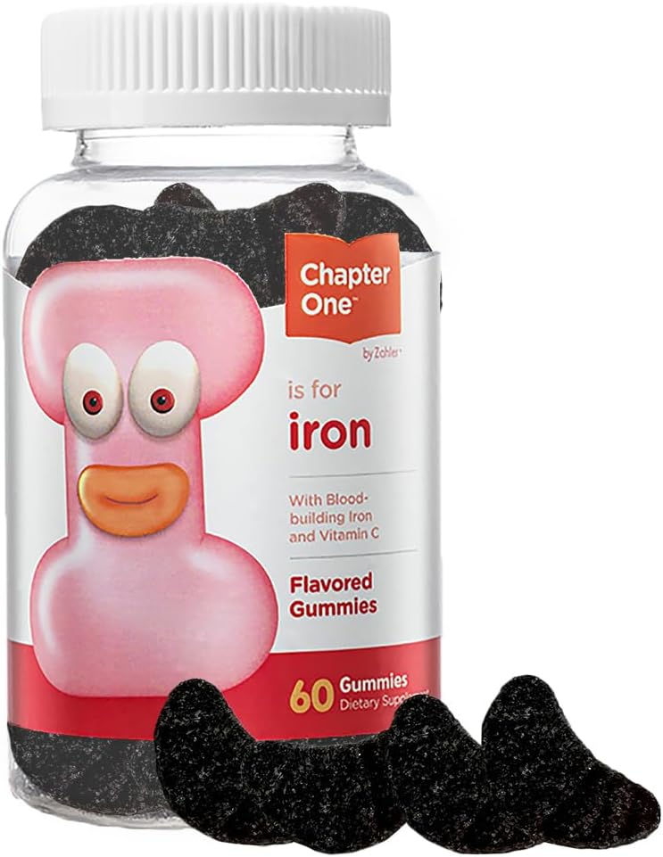 Zahler Chapter One Iron Gummies, Iron Gummies Supplement med C-vitamin, Kosher, 60 Aromatiserede Gummies (5MG)