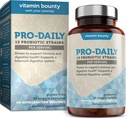 Vitamin Bounty Pro- Daily Probiotic 5 Millioner CFU - 13 Strops med Lactobacillus Acidophilus & Bifidobacterium til fordøjelsessygdomme - Probiotika til mænd og kvinder Gut Health Support