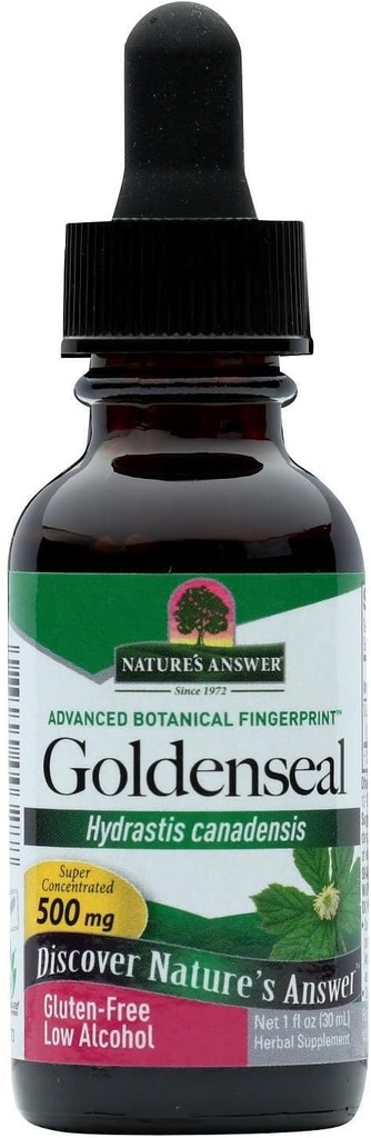 Naturens svar Goldenseal Root med Økologisk Alkohol 1 Fluid Ounce Measures 124; fremmer samlet wellness Measures 124; immunforsvar Measurement 124; Gluten- Free Measurement