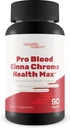 Pro Blood Cinna Chroma Health Max - Naturlig blod sundhed støtte med kanel, gurkemeje, berberine, D-vitamin, C-vitamin, zink & mere - fremme Balanceret blod sundhed & forbedret blodgennemstrømning