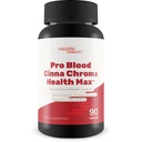 Pro Blood Cinna Chroma Health Max - Naturlig blod sundhed støtte med kanel, gurkemeje, berberine, D-vitamin, C-vitamin, zink & mere - fremme Balanceret blod sundhed & forbedret blodgennemstrømning