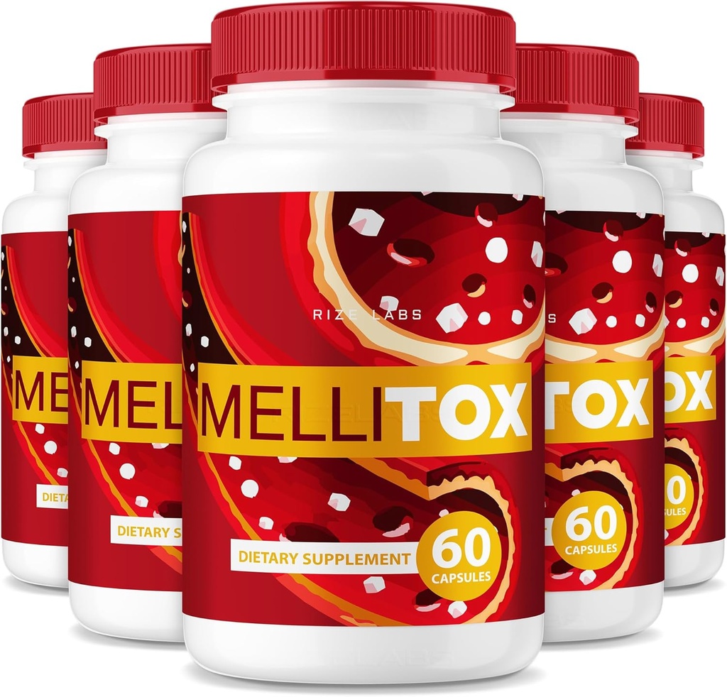 (5 Pack) MelliTox kapsler, MelliTox supplement Body Detox, MelliTox maksimal styrke Formel, MelliTox piller til sunde celler, MelliTox Pastillas anmeldelse (300 kapsler)