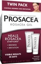 Prosacea - Medicin Rosacea Behandling for ansigt - heler Rosacea Symptomer på rødme, Pimpler og Irritation - Duft fri - Twin Pack - To 0,75oz Rør (1,5 oz i alt)