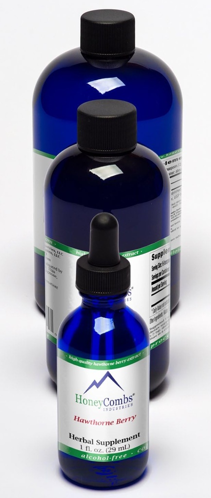 HoneyCombs 8oz. Hawthorne Berry - Understøtter Circulatory System, hjerte og mere - Flydende ekstrakt