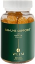 WEEM immunsupport Gummies - C-vitamin - Zink - Echinacea - Health System Support - Alternativ til piller, Gluten- fri, Naturligt supplement til børn og voksne - 1 pakke