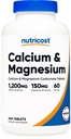 Nutricost Calcium & Magnesium Carbonat 240 tabletter, 1200mg Ca & 150mg Mg per Servering, 60 Server- Gluten Gratis, Non- GMO