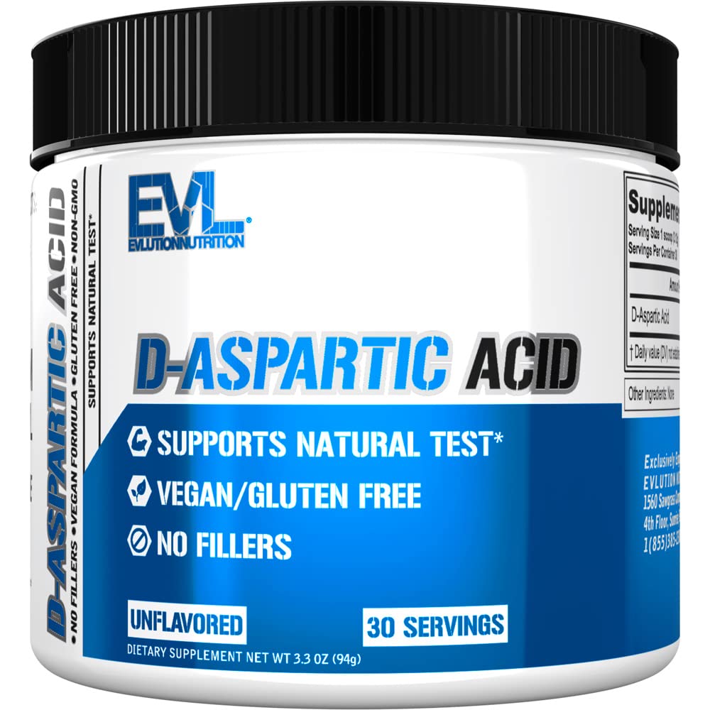 D Aspartasyre Testosteron Booster for mænd - 3120mg DAA D- Aspartasyre Pre Workout Powder Muscle Builder for mænd 3.12g - Mænds Health Supplement for Enhanced Drive Potency and Vigor - Unflavored