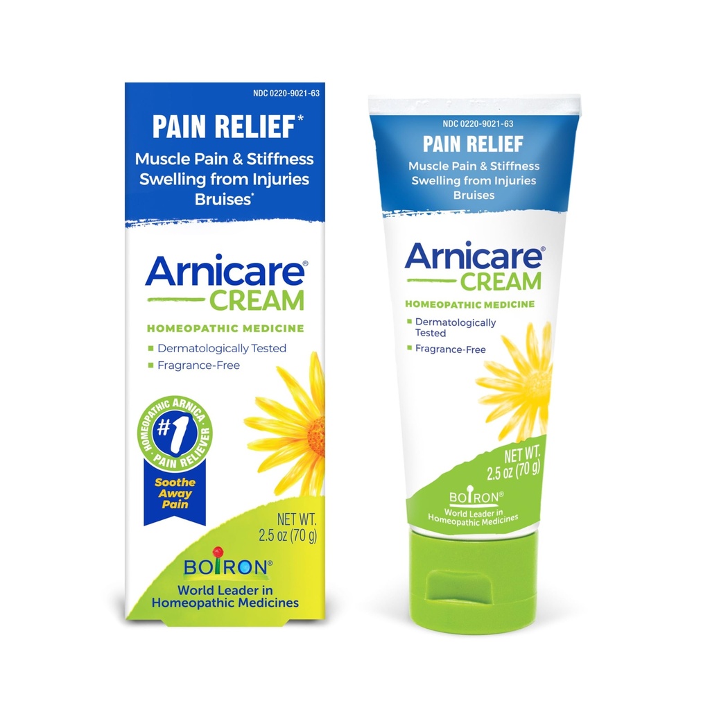 Boiron Arnicare Cream Natural lindrende lindring for fælles smerte, muskelsmerter, hævelse, ømhed, og Stiffness - hurtig Absorbing og Fragrance- Free - 2,5 oz