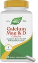 Nature's Way Calcium Magnesium & Vitamin D Complex, Healthy Bones & Teeth, Muscle Function*, Muscle Relaxation,* with Vitamin D3, Gluten free, 100 Capsules (Packaging May Vary)
