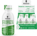Bee and You Propolis Immunshot, Probiotic, C-vitamin, D3-vitamin, Zink, Ginger, immunforsvar, Gut Health, fordøjelsessygdomme, Bioactive 1.69 Fl. oz, 12 Pack