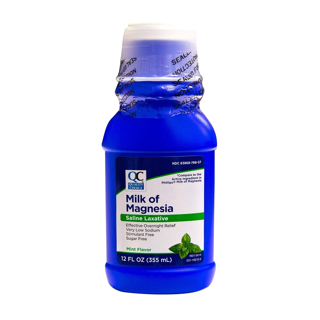 Kvalitetsvalg Mælk af Magnesia Mint Flavor 12 Fl Oz (pakke med 6)
