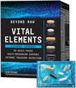 BEYOND RAW Vital Elements Vitapak Program, Nutrition Vitamin pakker til mænd og kvinder, Gut Health Formel, Styrke, NAC, fælles mobilitet, 30 Pakker