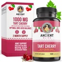 Ancient Bliss Tart Kirsebær Kapsler, Betændelse & Fælles Support for Mænd og Kvinder, Tart Cherry Supplement til Support Fordøjelse, Søvn & Vitality (120 Kapsler)