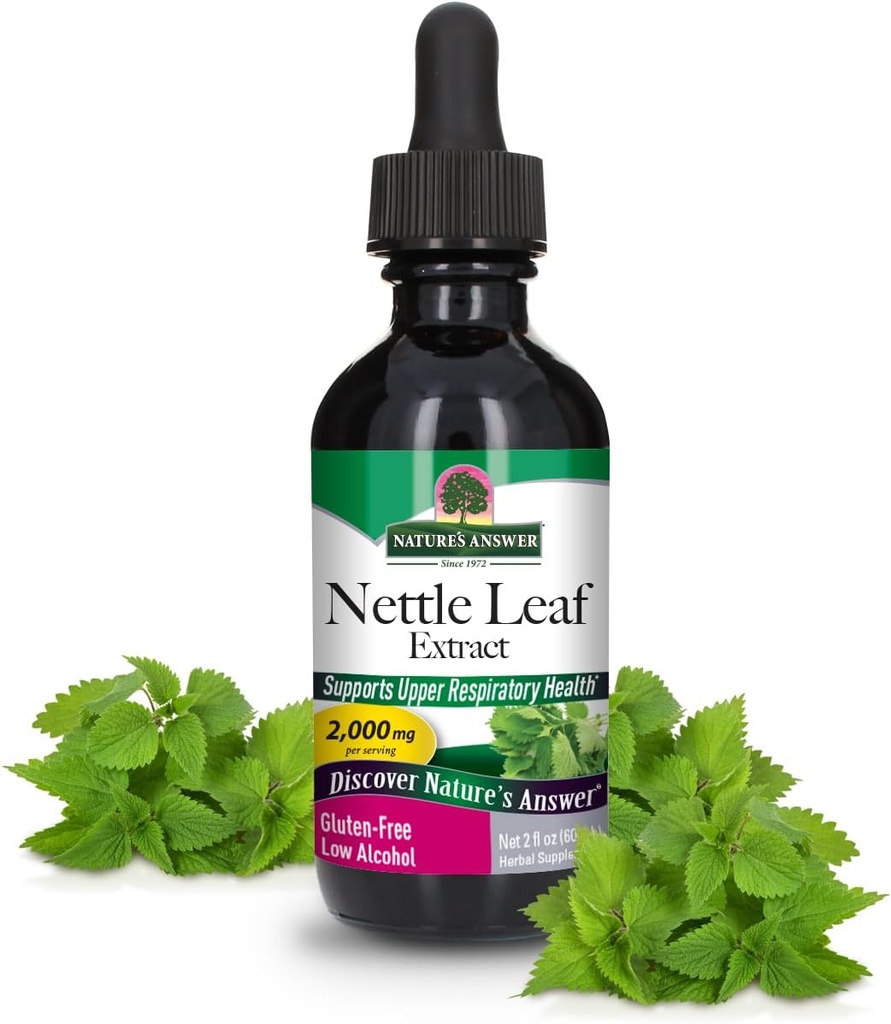 Naturens svar Nettle Leaf med økologisk alkohol, 2-fluid ounces szág 124; Urtetillæg 124; Promoes immun Heath-124; Non- GMO, Kosher, Gluten- Free