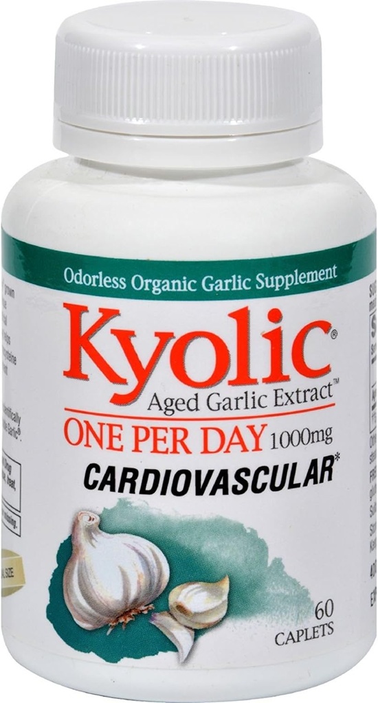 Kyolsk aged hvidløg Uddrag En per dag Kardiovaskulær - 1000 mg - 60 kapsler