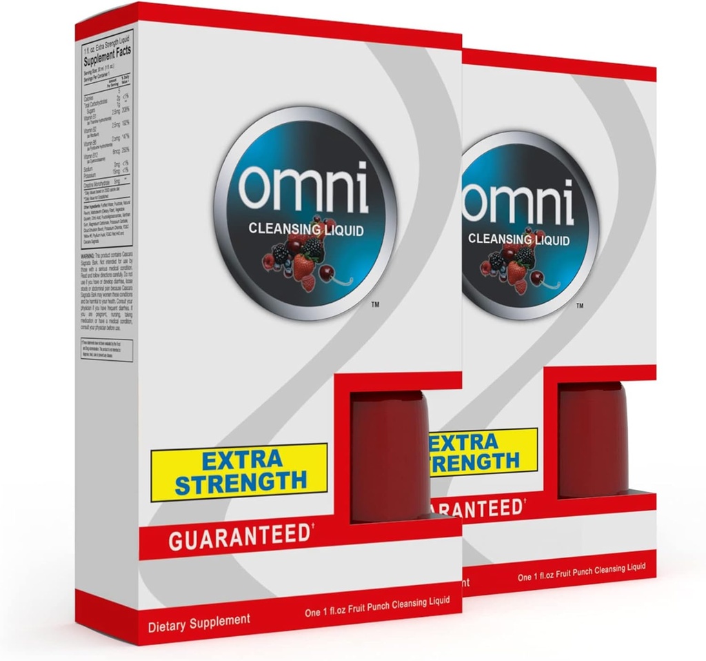 Wellgenix Omni Detox Drink - Extra Strength Cleansing - samme dag Quick Flush Cleanser - Fruit Punch Flavor 1oz (2 Pack)