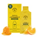 Propolis Liposomal C-vitamin fra Biavler 's Naturals, 1000mg C-vitamin, Propolis & Organic Honey, Supercharged immunsupport & Øget biotilgængelighed for Max Absorption, 12 Ct
