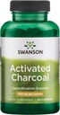 Swanson Aktiveret kul - Natural Supplement Support Sund Absorption - Hjælper w / Bloating & Vedligeholdelse af tarmregulering - (120 kapsler, 520mg per servering)