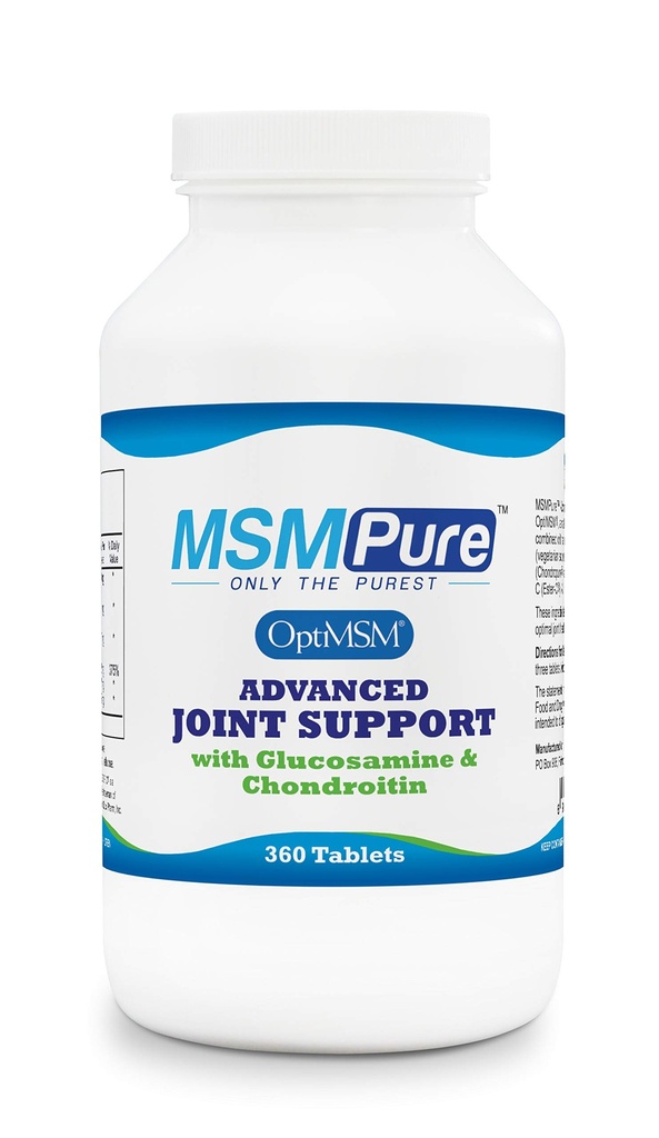 KALA SUNDHED MSMPure Avancerede fælles støttetabletter - Glucosamin, Chondroitin, OptiMSM, Ester- C & Mangan til fælles sundhed, fleksibilitet og mobilitet - Vegetarisk - Sourced Glucosamin, 360 Count
