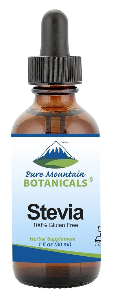 Pure Mountain Botanicals Liquid Stevia Drops - Natural Sweetener - Koncentreret sukker gratis substitut Diabetic Friendly Ideel til Keto Low Carb og Vegansk Kost Stor tilføjelse til vægttab program