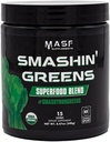 MASF Smashin 'Greens Superfood Blend NSF Sport, Super Greens fordøjelse, Spirulina, Chlorella, Bloat Relief, 8.47 Ounce (Pack of 1)