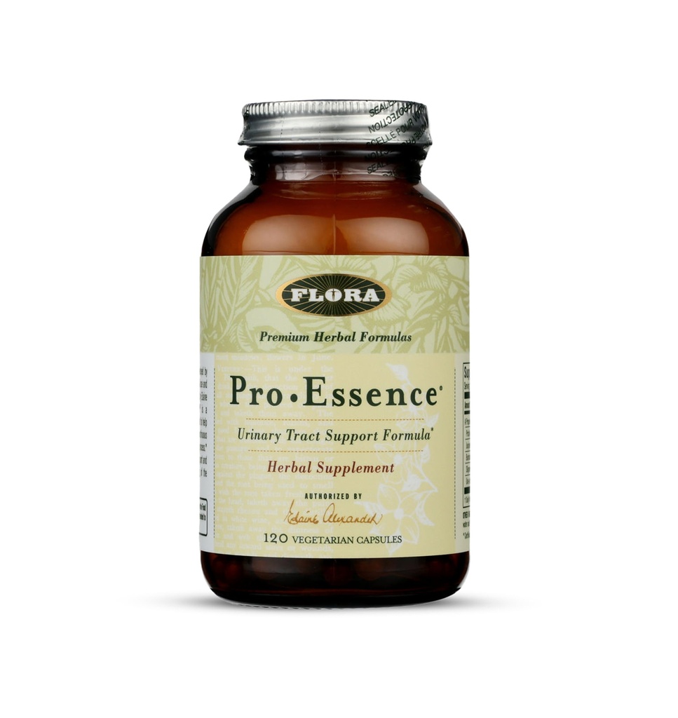 Flora - Herbal Supplement - Pro- Essence, Prickly Ash, Junner Berry, Burdock Root, Slippery elm, Vegan, 120 Kapsler