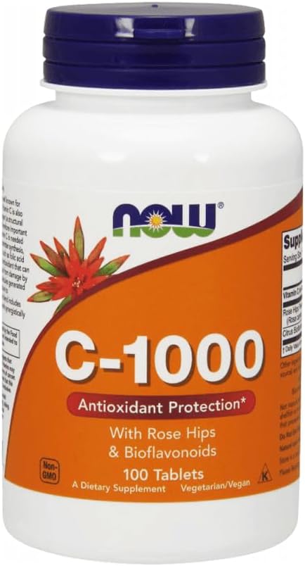 Now Foods Vitamin C- 1000 Veg Kapsler, 100 Veg Kapsler Per flaske