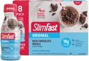 SlimFast Meal udskiftning Shake, Original Rich Chokolade Royale, 10g klar til at drikke protein til vægttab, 11 Fl. Oz flaske, 8 Greve