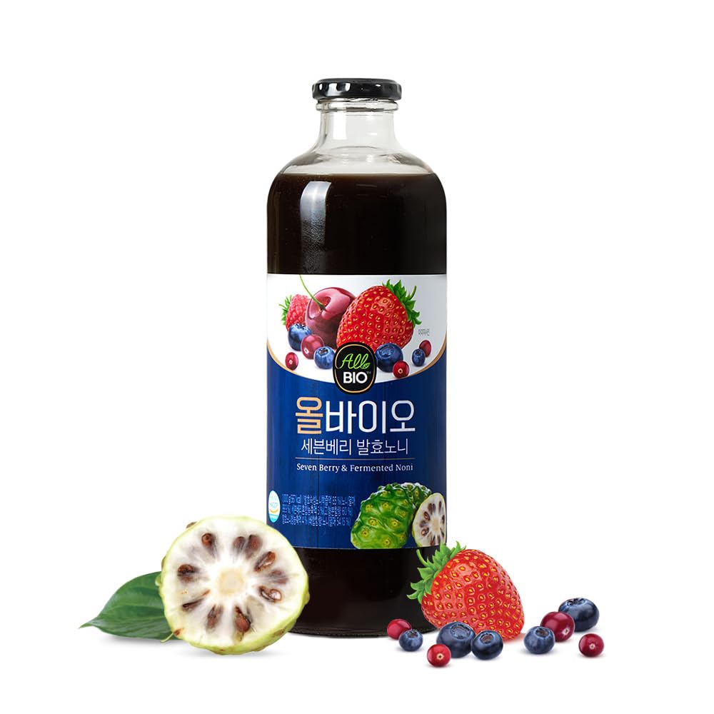 JAVA NONI JUICE UDDRAG MED 7 BERRY BLEND - 33,8 fl oz (1L) Flaske - 100% Pure Resveratrol & Gæret af ALLBIO