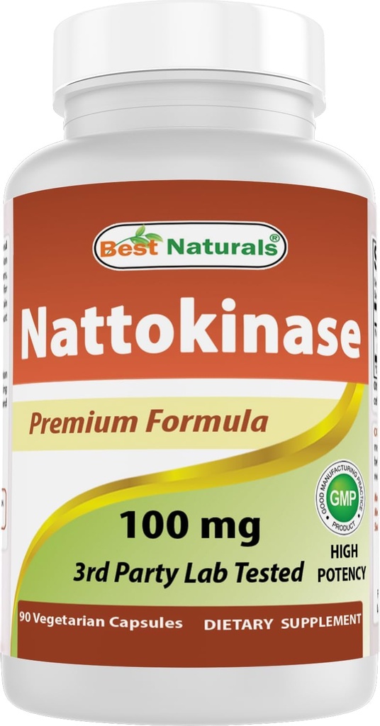 Bedste Naturals Natokinase, 2000 FU, 100 Mg, 90 Vegetariske Kapsler