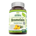 Urtehemmeligheder Bromelain Supplement 500 Mg tabletter Supplement 124; Non- GMO Note 124; Gluten Free