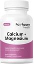 Fairhaven Health Peapod Cal- Mag MSD 124; Calcium og Magnesium tillæg med vitamin D3 til graviditet, baby og kvinde sundhed MSD 124; Gluten & Dairy Free CalMag Supplement 124; 1 Måned Supply