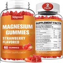 2 Pack High Absorption Magnesium Glycinate Gummies, Magnesium Gummies for kvinder, mænd og børn, fremmer sund afslapning, zzZ, Muscle, Bone & Energy