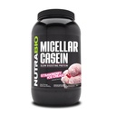 NutraBio Casein Protein Powder, Micellar Casien Powder, 25g Slow Digesting Protein, Hjælper med at holde dig fuld, Overnight Muscle Recovery & Growth, BCAA & EAA, Gluten Free, Soy Free, 2lb Strawberry Ice Cream