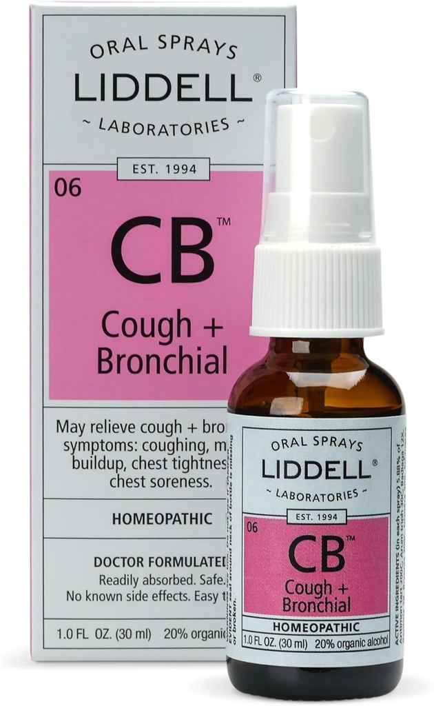 Liddell Homøopatisk Hoste og Bronchial Spray, 1 Ounce