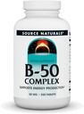 Source Naturals B-50 Complex 50 mg B-Vitamins for Energy Production Support - 250 Tablets