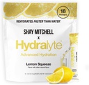 Hydralyte Shay Mitchell Low Sugar Rapid Rehydration - Let Sparkling Electrolyte Powder Packets, Lemon Squeeze Mea124; Rejse Væsentlige - Workout Essential - Recovery Powder (18 Greve)