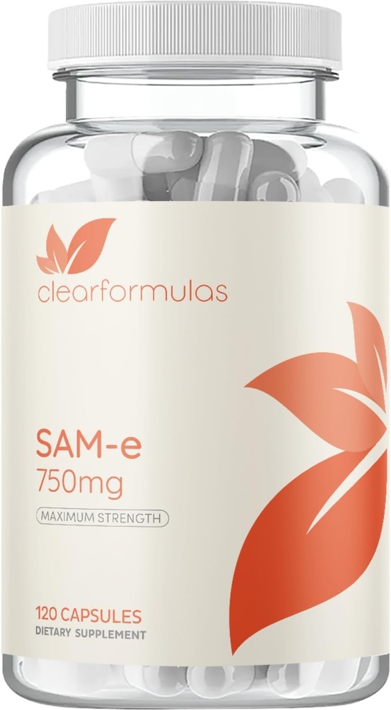 Bioactive SAM- e 750mg - High Strength SAM- e Supplement with Biological Active S, S Form for Lever and Mood Support - Vegan Non- GMO Konserveringsfri - Lavet i USA (120 kapsler)