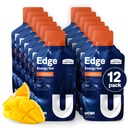 UCAN Edge Energy Gel Shots, Orange Mango (12, 2 Ounce Packets) til løb, træning, Fitness, Cykling, Crossfit Budd124; Sugar- Free, Vegan, & Keto Friendly Energy