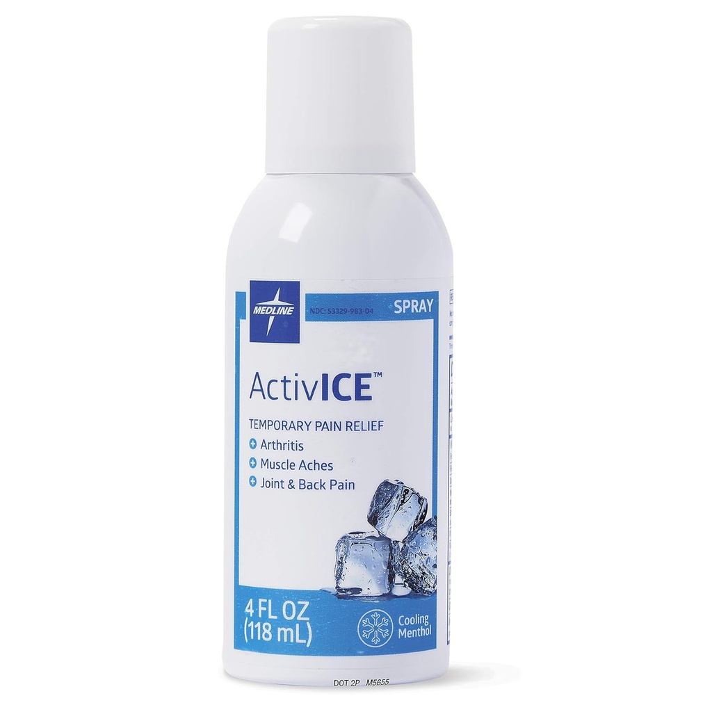 Medline Activice Spray Cooling Gel, Emne Smerte Relief for Gigt, Fælles, Muskel, Ryg & Body Aches & Smerte, 4 oz