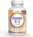 90 Vegetabilske kapsler Vitamin D. D3 5000IE (125 MCG) Høj potens immunforsvar Kosttilskud. Sund Muskel Inddrivelse Advanced. Ikke-GMO-formel