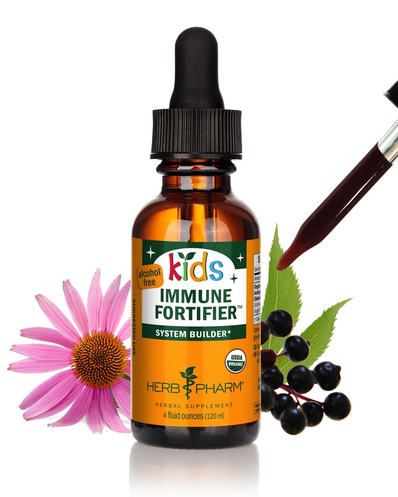 Herb Pharm Kids Certified- Organic Alkohol- Free Immunforsvar Flydende Herbal Formel, 1 Ounce