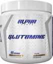 Alpha Supps Pure L- Glutamin Powder - Unflavored Aminosyre, Glutamin Nutritional Supplement for Muscle Recovery, Gut & immunforsvar - 60 Servere - 300 Bedste