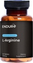 Endur L- arginin supplement, hjælper med at understøtte sund blodgennemstrømning & hjertefunktion, motion ydeevne & immunsundhed, gluten fri, 350 mg (60 tabletter)