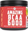 Amazing Nutrition Amazing BCAA 6000 Beeg 124; 6 Bedste BCAA Per Servering Beeg 124; 30 Servere Pulver 124; Forgrenet Chain Aminosyre Supplement Beeg 124; Lavet i USA (Natural Fruit Punch)